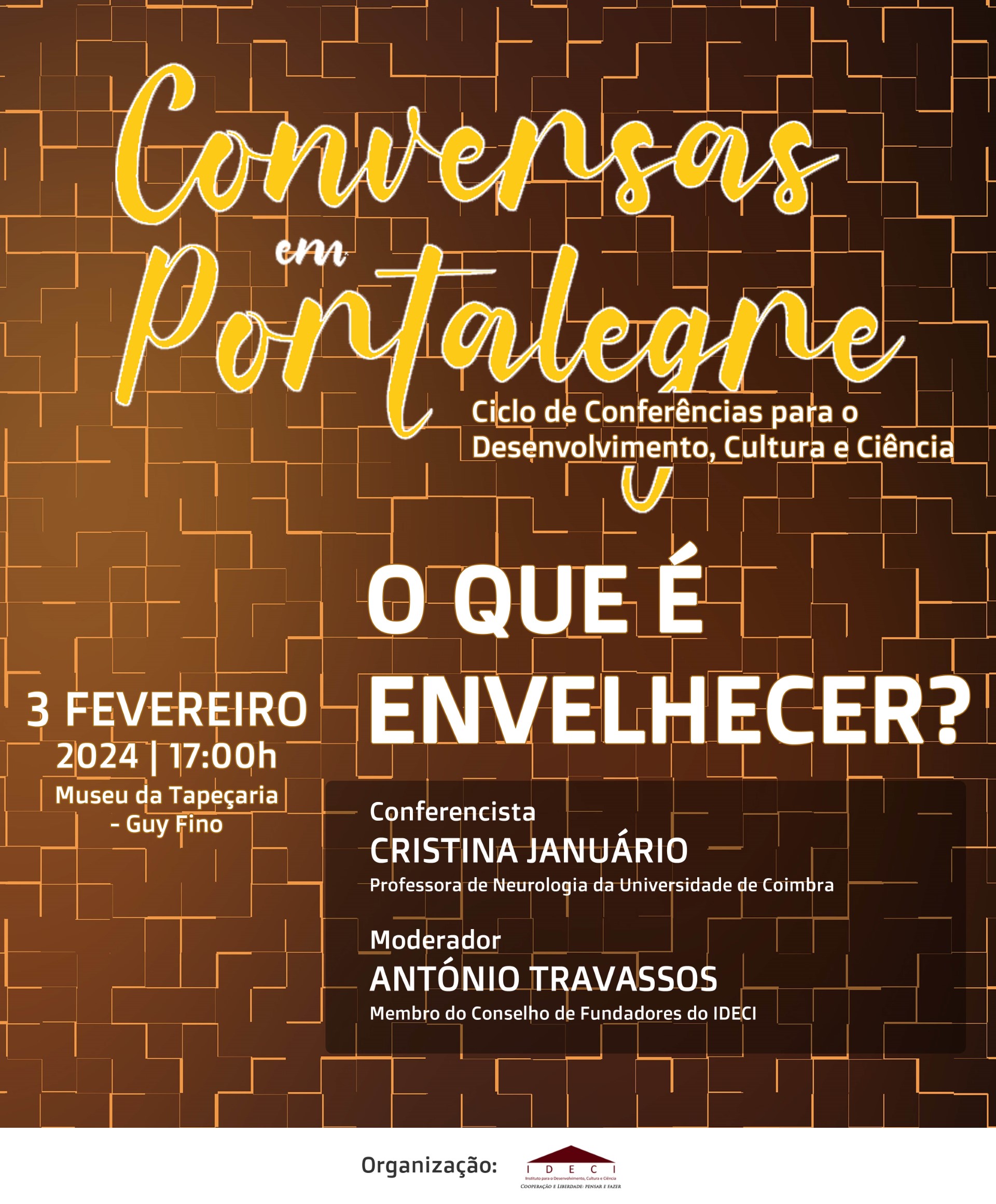Cartaz conferência Prof Cristina Januário